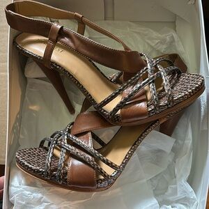 New Brown Leather Nine West Heels